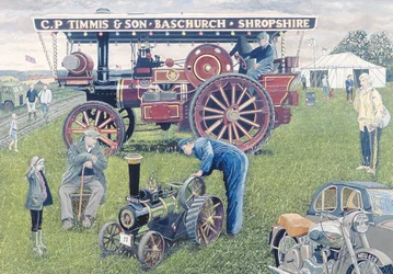Trakční motory na výstavě, 1993 (kvaš na kartě)