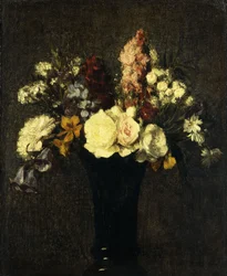 Váza s květinami; Váza s květinami, 1869