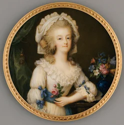 Krásná a důležitá miniatura královny Marie-Antoinetty, kolem 1780-85
