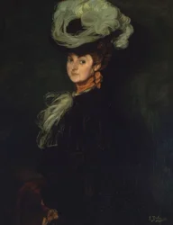 PORTRÉT ANNIE BOURDINOVÉ - 1906 - OLEJ / PLÁTNO -101X78 CM