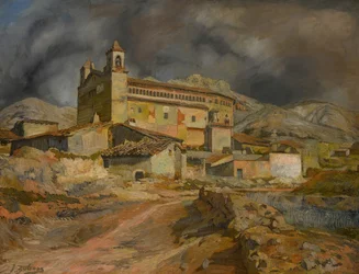 Kostel Maluenda Kostel v Maluenda, c. 1924.