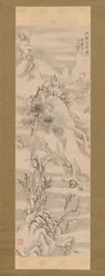 Zimní krajina, ve stylu Guo Zhongshu, konec 18. století.