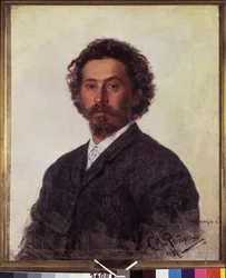 Autoportrét. Obraz Ilja Jefimovič Repin (Ilia Repin) (1844-1930), olej na plátně