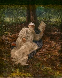 LEON TOLSTOI ODPOČÍVÁ V LESE
