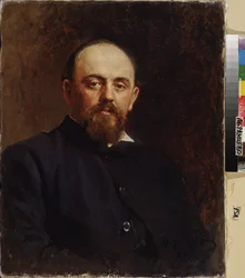 Portrét Savvy Mamontova (1841-1918), zakladatele první ruské soukromé opery. Obraz Ilja Jefimovič Repin (Ilia Repin) (1844-1930), olej na plátně
