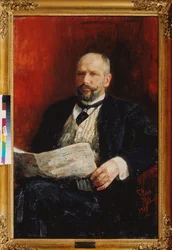 Portrét předsedy vlády Pyotra A. Stolypina (Piotr Stolypin) (1862-1911). Obraz Ilja Jefimovič Repin (Ilia Repin) (1844-1930), olej na plátně