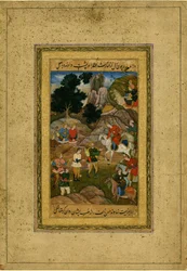 Zajatý mladík byl přiveden před prince na koni, c. 1605