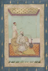 Abdul Ghaffar Khan Bahadur, cca 1680 (neprůhledné wc a zlato na papíře)