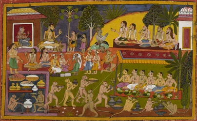 Během oběti Aśvamedha Vibhīṣaṇa uctívá askety. Bharata a Śatrughna pomáhají při rituálech.