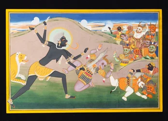 Kali zabíjející démony, kolem 1800-1820