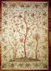 Palampore nebo přehoz z pobřeží Coromandel, kolem 1770 (chintz)