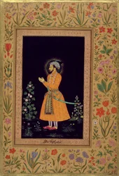 Portrét Shah Jahana (1592-1666) Mughal, kolem 1632