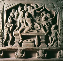 Pád Mandhaty, z Mathury, Uttar Pradesh, dynastie Kusana