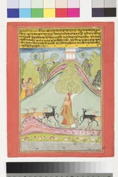 Todi Ragini, cca 1700 (neprůhledné wc a zlato na papíře)