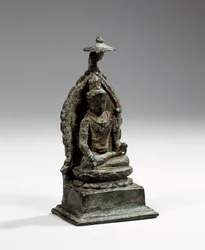 Středojávská postava Padmapani, konec 9. století (bronz)
