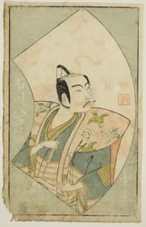 Herec Ichikawa Yaozo II z „Obrázkové knihy divadelních fanoušků (Ehon butai ogi)“