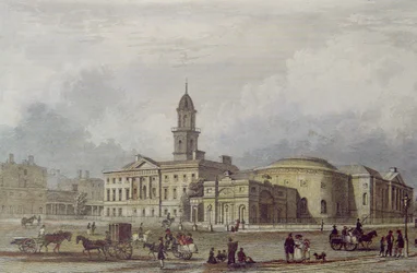 The Rotunda Hospital, Dublin (barevná litografie)