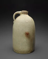Džbán, c. 1869-1873 (solně glazovaná kamenina, korek)