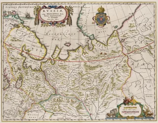 Mapa Ruska Od: Sever a Východ, 30. léta 17. století