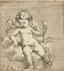 Putto drží pochodeň