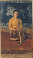 Sedící jávská žena, kolem roku 1916
