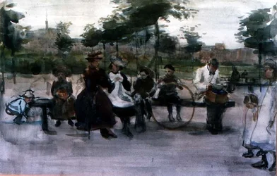 Lavička v parku, Amsterdam
