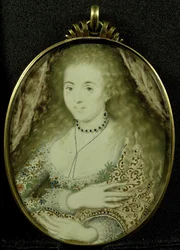 Arabella Stuart, kolem 1590-1615 (pergamen, zlato a sklo)