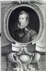 Sir Philip Sidney, vyrytý Jacobus Houbraken, 1743
