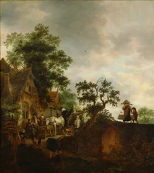 Travelers Halting at an Inn, 1645