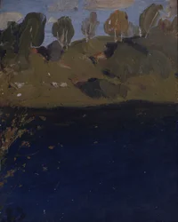 U jezera. Podzim, 90. léta 19. století