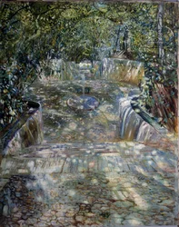 ""La fontaine"" Peinture de Isaak Izrailevich Brodsky (Brodski) (1884-1939) 1909 Regionální muzeum umění, Rostov na Donu