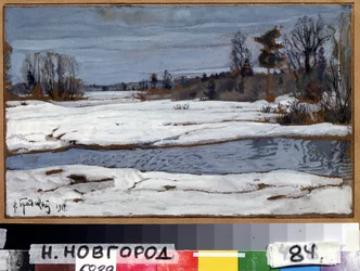 Jaro (jaro). Obraz Isaaka Izraileviče Brodského (Brodského) (1884-1939). Olej na plátně
