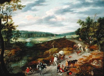 Zloději útočí na konvoj cestovatelů, 1656
