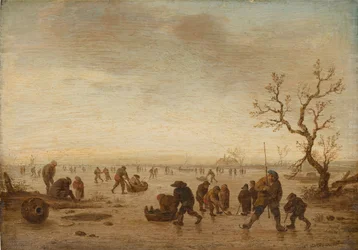 Skaters on the Ice, cca 1642-45 (olej na dubovém dřevě)