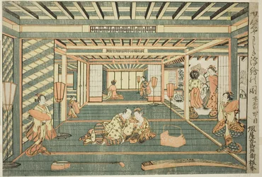 Perspektivní obrázek velkého pokoje (Senjojiki uki-e no zu)