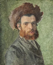Portrét mladého chasidského Žida,