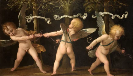 Alegorie s okřídlenými cherubíny, c. 1635.