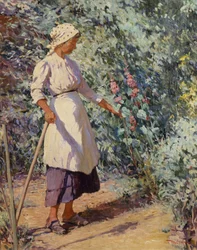 Žena v zahradě