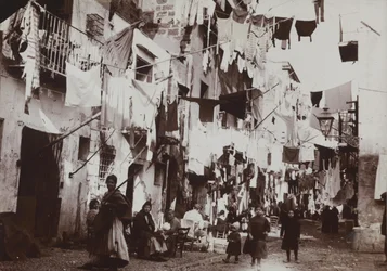 Charakteristická ulice v Palermu, 1920