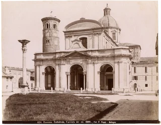 Katedrála vzkříšení našeho Pána Ježíše Krista, Ravenna, Emilia-Romagna, Itálie, fotografie Pietro Poppi, Bologna, ca 1900