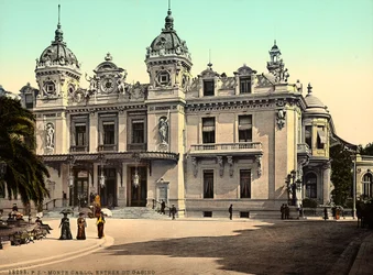 Fasáda kasina Monte Carlo, v Monackém knížectví, ve Francii