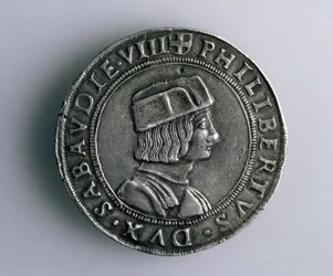 4-testonská mince (avers) Philiberta II. Savojského (1497-1504), 15.-16. století (stříbrná) (revers viz 165733)