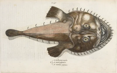 Ropucha, ilustrace z „Aquatilium Animalium Historiæ liber primus“, od Ippolita Salvianiho