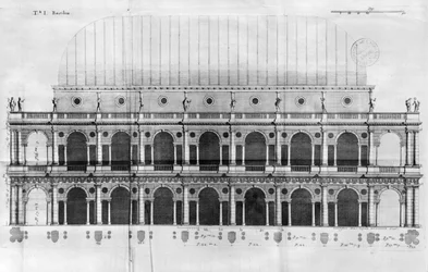 Basilica Palladiana ve Vicenze, navržená Andreou Palladiem (1508-80)