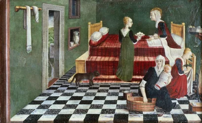 Narození Panny Marie (oddělení predelly), Benátsko, kolem roku 1480
