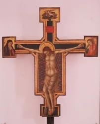 Krucifix (tempera na dřevě)