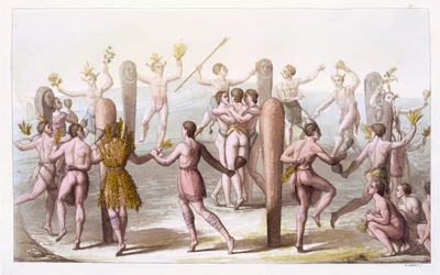 Tance původních obyvatel Virginie, kolem roku 1820