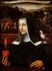 Ex Voto věnované svaté Kateřině Sienské (1347-80) (olej na desce)