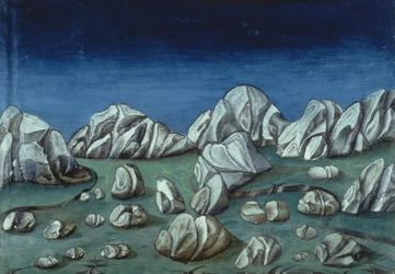 Fol.120r Konec světa a poslední soud: Země se otevírá (vellum)