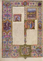Fol.270v Otevření Knihy Šalamounovy z Bible Borso d